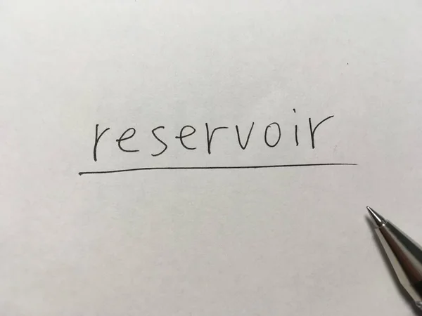 Reservoir Konzept Wort Auf Papier — Stockfoto