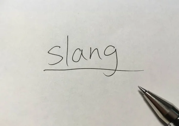 Slang Concept Word Sur Fond Papier — Photo