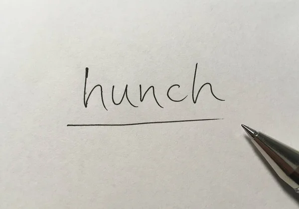 Hunch Koncepció Szó Papíron Háttér — Stock Fotó
