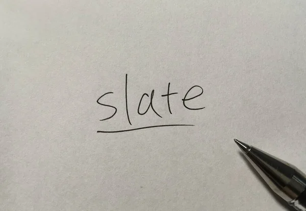 Slate Koncept Ord Papper Bakgrund — Stockfoto
