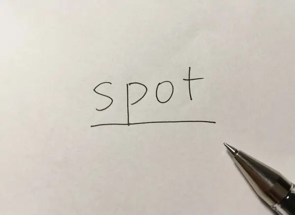 Spot Concept Word Paper Background — Stock Photo, Image
