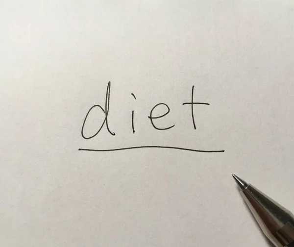 Ernährungskonzept Wort Auf Papier Hintergrund — Stockfoto
