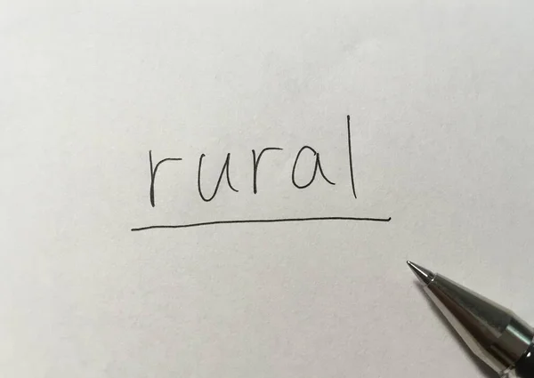 Concepto Rural Palabra Sobre Fondo Papel —  Fotos de Stock