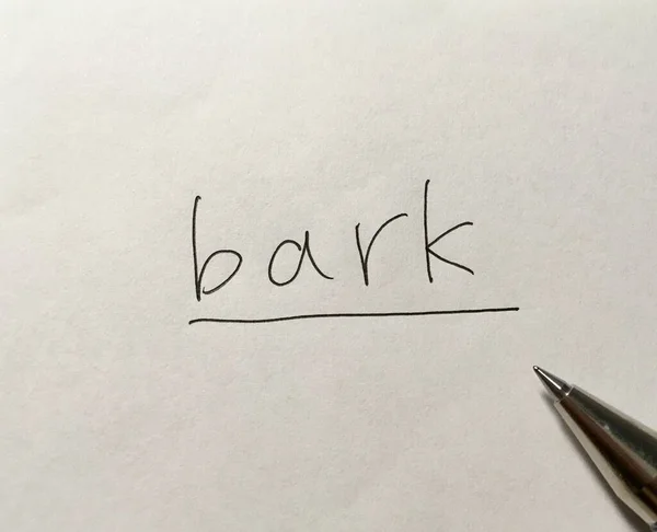 Bark Conceito Palavra Sobre Fundo Papel — Fotografia de Stock