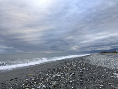 Pasifik 'te bir sahil. Taitung, Tayvan.