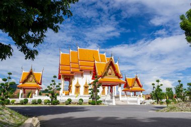 Thai geleneği tapınağı Tayland 'ın Phuket şehrinde güzel bir Budist tapınağıdır..