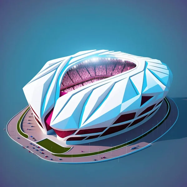 Stadyum Stadyumun Izometrik Görüntüsü - Stok İmaj