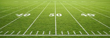 American football field, 40 and 50 yard lines.          clipart