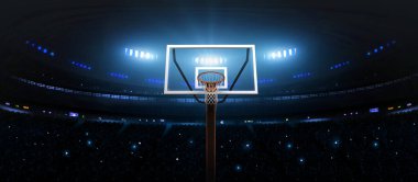 Basketbol Arena. Hayali basketbol arena modellenmiş ve render.