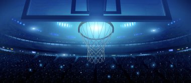Basketbol Arena. Hayali basketbol arena modellenmiş ve render.
