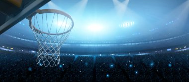 Basketbol Arena. Hayali basketbol arena modellenmiş ve render.