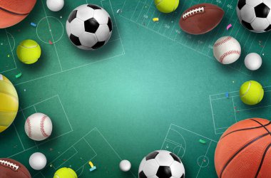 Çeşitli Toplarla Spor Malzemeleri