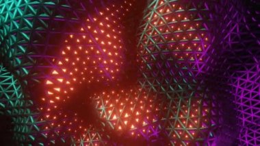 Abstract procedural digital matter geometric pattern wave background animation loopable