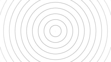 Animated Circle element black and white waves Background