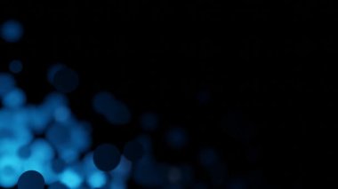 3D Particles light blurs background, circles pattern