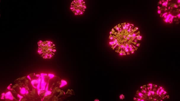 Video Rendering Coronavirus Covid 2019 Ncov Virus Cells Animation Background — Vídeo de Stock