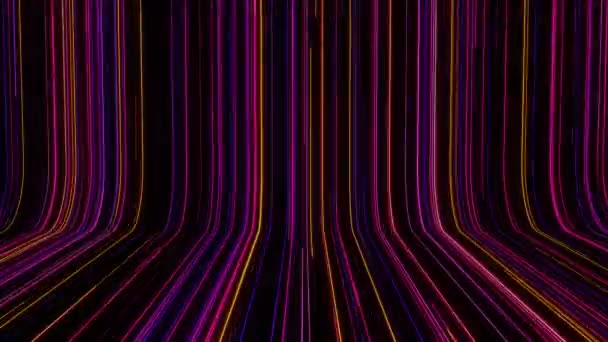Futuristic Neon Abstract Background Laser Rays Colorful Lights Animations Loop — ストック動画