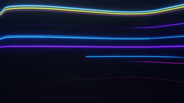 Futuristic Neon Abstract Background Laser Rays Colorful Lights Animations Loop — Stock video