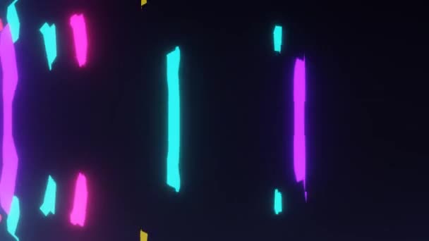Futuristico Neon Sfondo Astratto Raggi Laser Luci Colorate Animazioni Loop — Video Stock