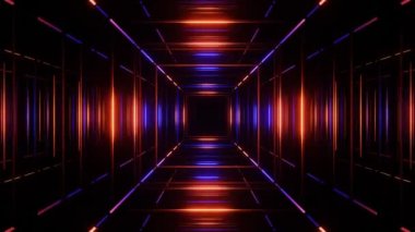 Gelecekçi bilim kurgu holografik teknolojisi, soyut hareket grafik dijital, internet veri ağı animasyon arka planı