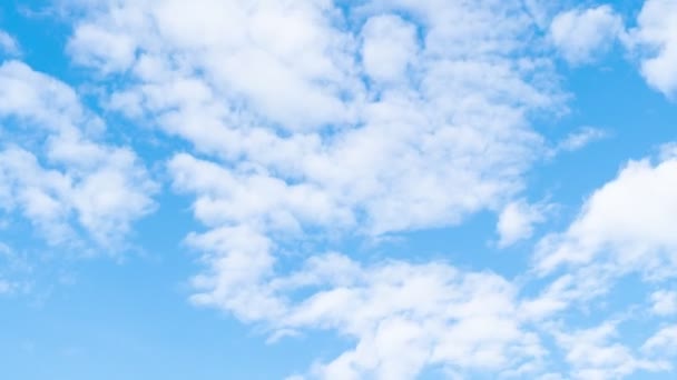 Nice Moving White Cirrus Cloud Horizon Beautiful Blue Sky Cloudscape — Stockvideo