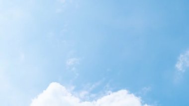 Nice moving white cirrus cloud in horizon, Beautiful blue sky and cloudscape, Beautiful natural scenery, Clear blue sky with a cloud, Fresh air, TimeLapse footage