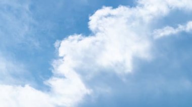 Nice moving white cirrus cloud in horizon, Beautiful blue sky and cloudscape, Beautiful natural scenery, Clear blue sky with a cloud, Fresh air, TimeLapse footage