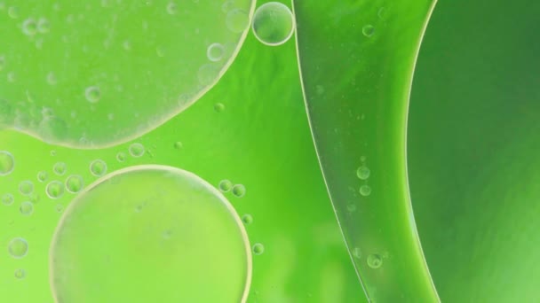 Ölblase Bewegt Sich Auf Wasser Konzept Minimalen Hintergrund Ölfarbe Räume — Stockvideo