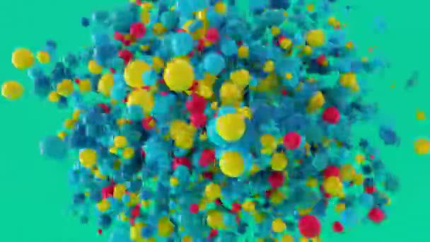3D渲染 球体对象彩色动画背景 — 图库视频影像