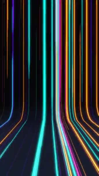 Futuristic Neon Abstract Background Laser Rays Colorful Lights Animations Loop — ストック動画