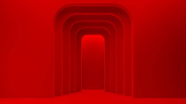 3B canlandırma sahne kompozisyonu minimalist arkaplan