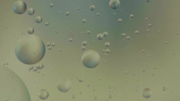 Burbuja Aceite Movimiento Sobre Concepto Agua Fondo Mínimo Espacios Pintura — Vídeos de Stock