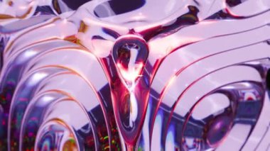 3d canlandırma, soyut biçim holografik renk arkaplanı, canlandırma döngüsü