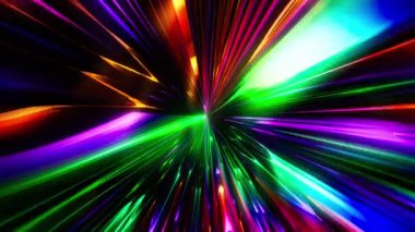 Animasyon fütüristik bilim kurgu, çok renkli ışın arka plan teknolojisi.