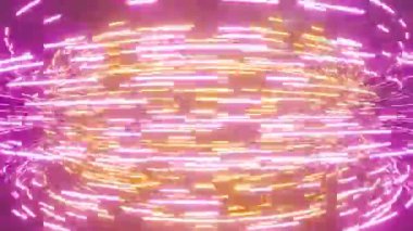 3D fütüristik Neon Işık Tornado arka planı, lazer ışınları animasyon döngüsü