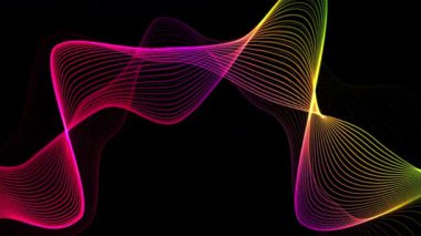 Siyah arkaplanda spektrum dalgaları çizgisi renkli