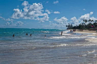 Punta Cana, Dominik Cumhuriyeti, 22 Kasım 2022: Punta Cana, Dominik Cumhuriyeti 'ndeki Bavaro plajından günlük sahne.