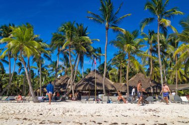 Saona Adası, Dominik Cumhuriyeti, 22 Kasım 2022: Dominik Cumhuriyeti Saona Adası plajından günlük sahne.