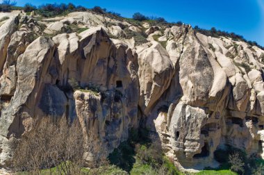 Goreme, Kapadokya, Türkiye, 15 Nisan 2023: Kapadokya ziyareti sırasında gezi, Türkiye.