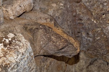 Türkiye 'nin Kapadokya kentindeki yeraltı antik kentinden bir sahne.