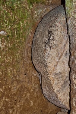 Türkiye 'nin Kapadokya kentindeki yeraltı antik kentinden bir sahne.