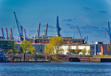 Hamburg, Almanya, 30 Nisan 2023: Limandan Hamburg, Almanya.