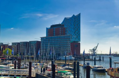 Hamburg, Almanya, 30 Nisan 2023: Limandan Hamburg, Almanya.