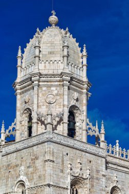 Lizbon, Portekiz, Ocak 04 2024: Lizbon, Portekiz 'de gündüz vakti Jeronimos Manastırı' nın detayları.