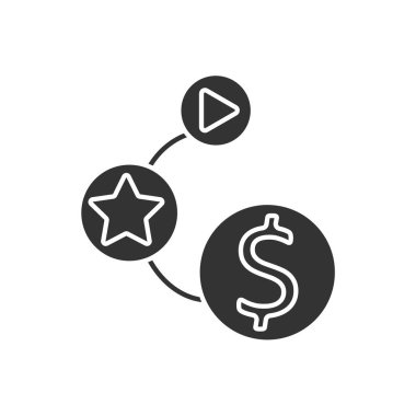  Viral marketing glyph icon. Sales technique.Word-of-mouth information about product or service.Digital marketing concept. Filled flat sign. Isolated silhouette vector illustration