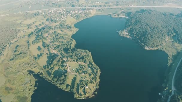 サカリヤのサパンカ湖の空中ビュー トルコでの4K映像 — ストック動画
