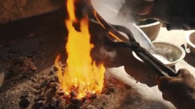 Forge workshop. Smithy manual production.