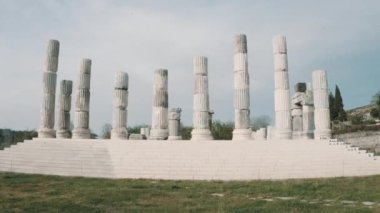 Aerial drone shot of the Sanctuary of Apollo Smintheus. 