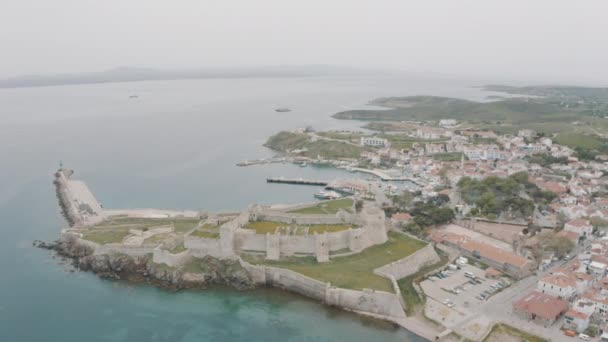 Vista Aérea Del Paisaje Ciudad Canakkale Turquía — Vídeos de Stock