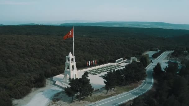 第57歩兵連隊 カナケレにおけるトルコ人の記念碑と墓地 — ストック動画